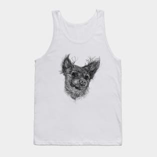 Dog draw with scribble art style Tank Top